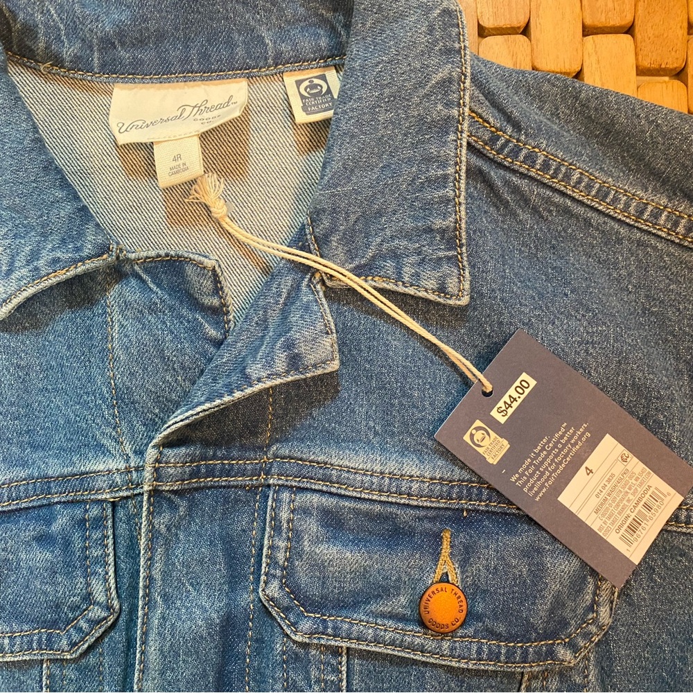 Universal Thread Light Blue Denim Maxi Dress with Front Slit - Picture 3 of 3